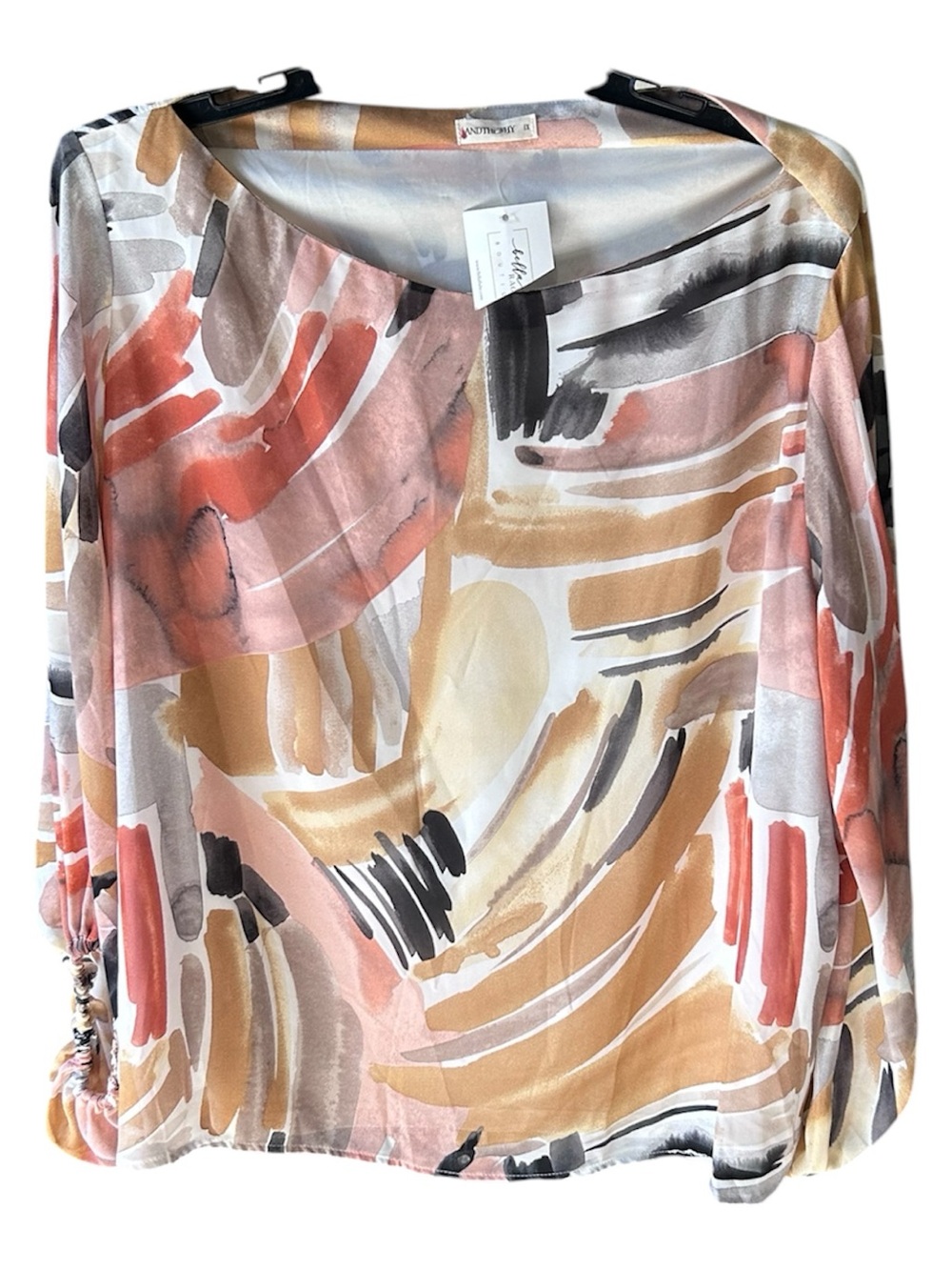 Watercolor Brushstroke Blouse - Multicolor